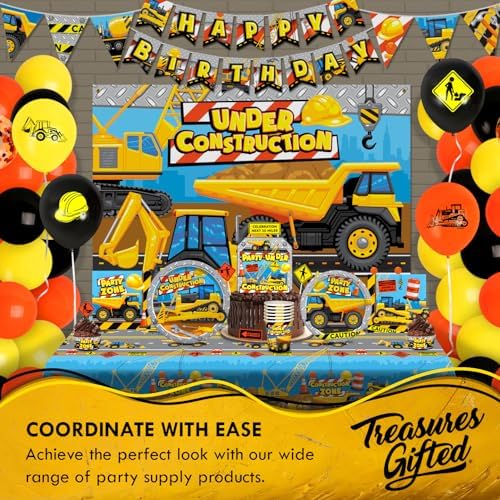 Treasures Gifted Construction Balloons 24 Pack 12 Inch