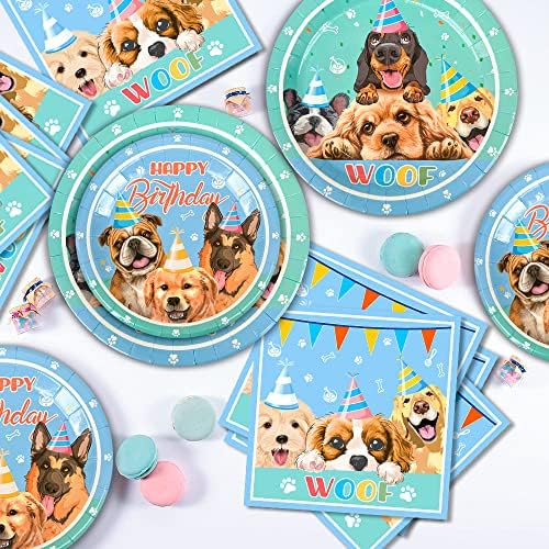 Puppy Birthday Party Supplies Set for 16 Guests