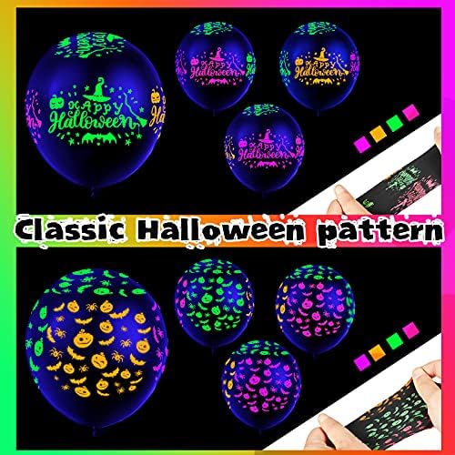 Sumind Neon Halloween Ghost Balloons and Garlands