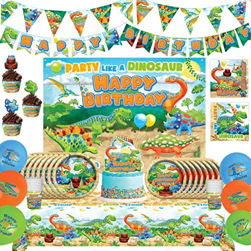 Treasures Gifted Dinosaur Party Decorations for 16 Guests