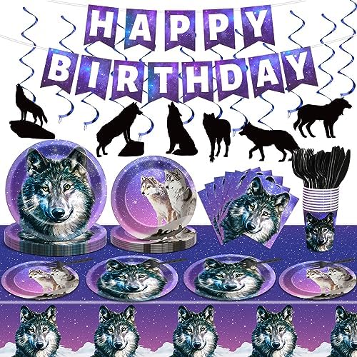 Wolf Themed 121 Piece Party Supplies Set
