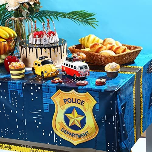 Tatuo Police Themed Birthday Tablecloths