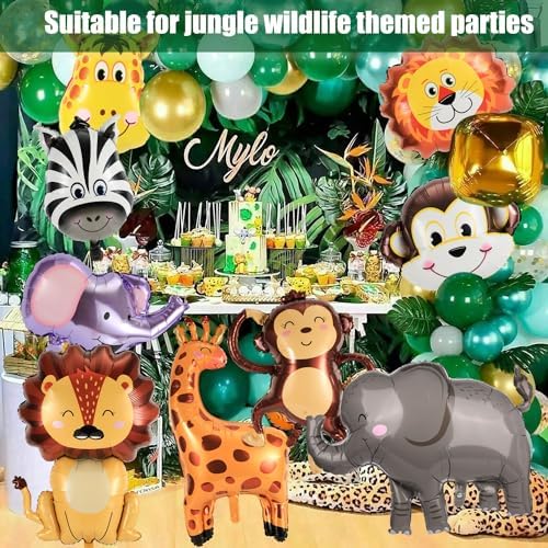 10pcs Jungle Safari Animal Balloons for Parties