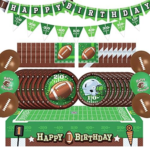Treasures Gifted Football Party Decorations Set 24 Guests