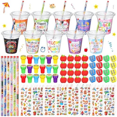 210 Pcs Back to School Stationery Party Favor Set