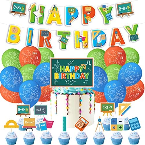 Math Party Decorations for Birthday and Classroom Events