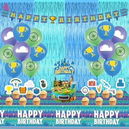 53PCS Video Game Birthday Party Decorations for Boys