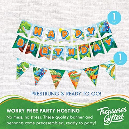 Treasures Gifted Dinosaur Party Decorations for 16 Guests