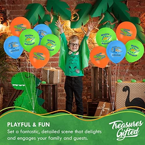 Treasures Gifted Dinosaur Balloons 24 Pack 12 Inch