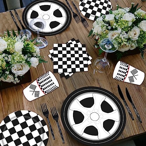 144PCS Racing Car Party Tableware Set for Boys Serve 24