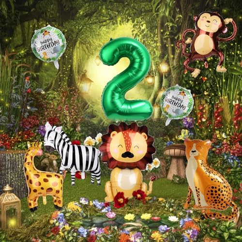 10pcs Jungle Animal Balloons for Birthday Party Decor