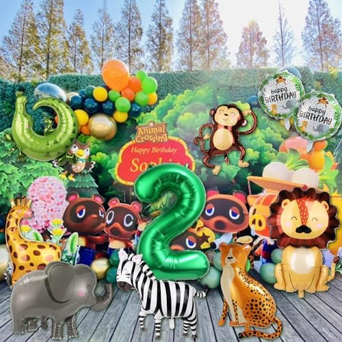 10pcs Jungle Animal Balloons for Birthday Party Decor
