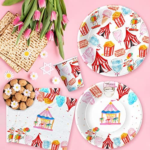 HIPVVILD Circus Party Plate Set for 24 Guests
