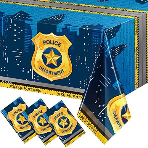 Tatuo Police Themed Birthday Tablecloths