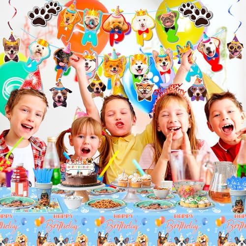Puppy Birthday Party Supplies Set for 16 Guests