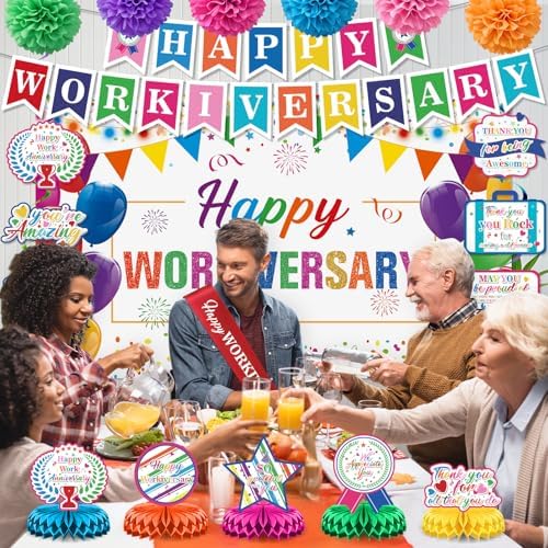 Happy Work Anniversary Decorations Set