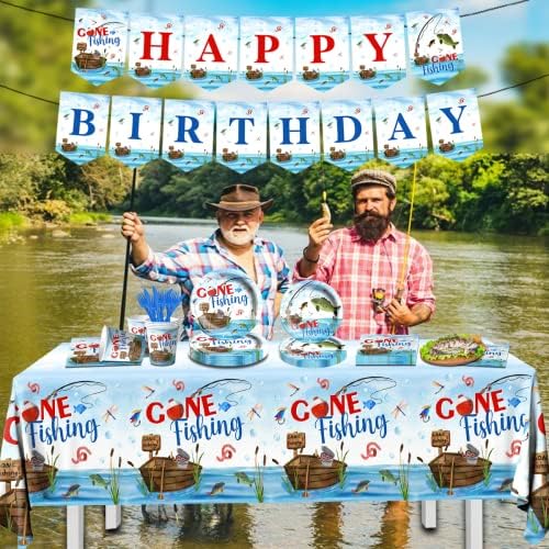 142 Pcs Gone Fishing Party Tableware Set
