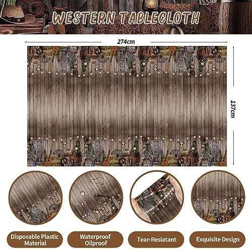 Western Cowboy Birthday Party Decorations 164PCS