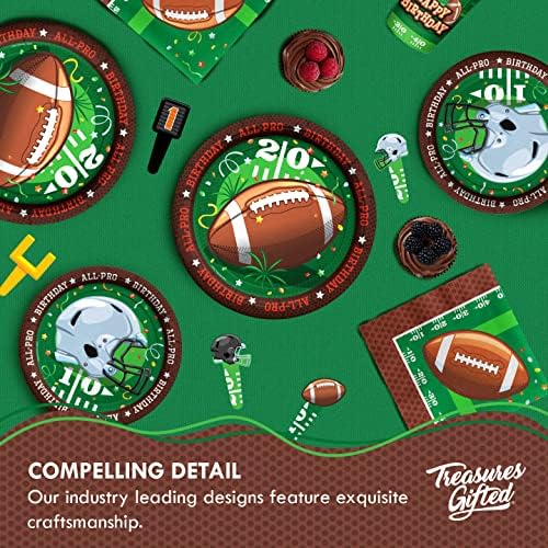 Treasures Gifted Football Party Decorations Set 24 Guests