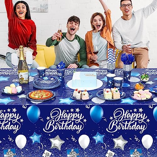 Norme 176 Pcs Navy Blue Birthday Tableware Set
