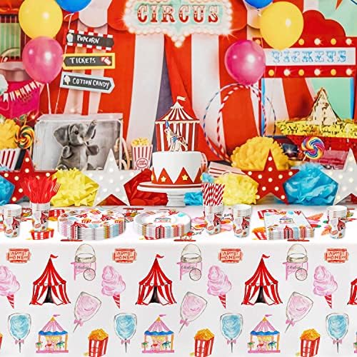 HIPVVILD Circus Party Plate Set for 24 Guests
